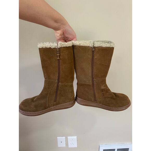 Rocket Dog Y2K Slope Boots Suede Leather Shearling Chestnut Size 8 - Picture 7 of 7